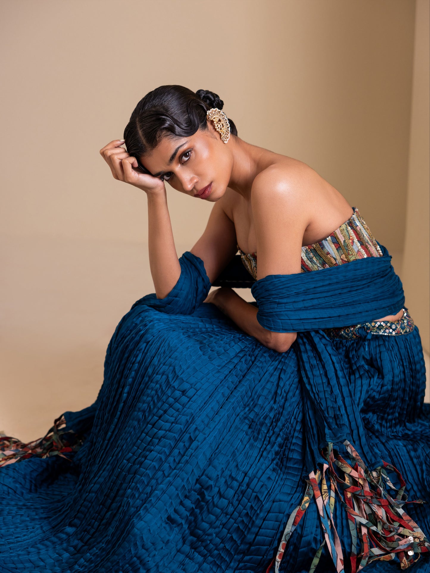 Scraps Of Kalamkari Lehenga Set