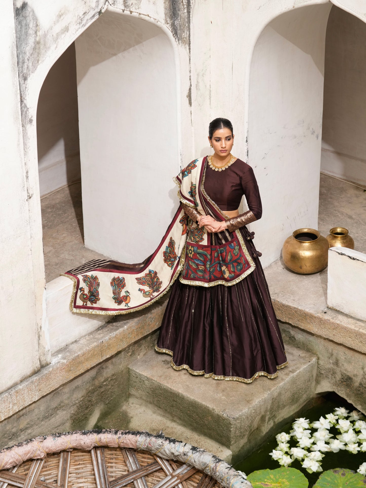Signature Brown Lehenga Set