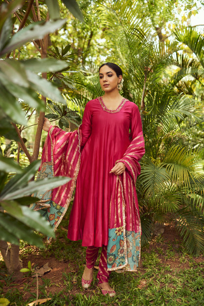 Hotpink Anarkali Set