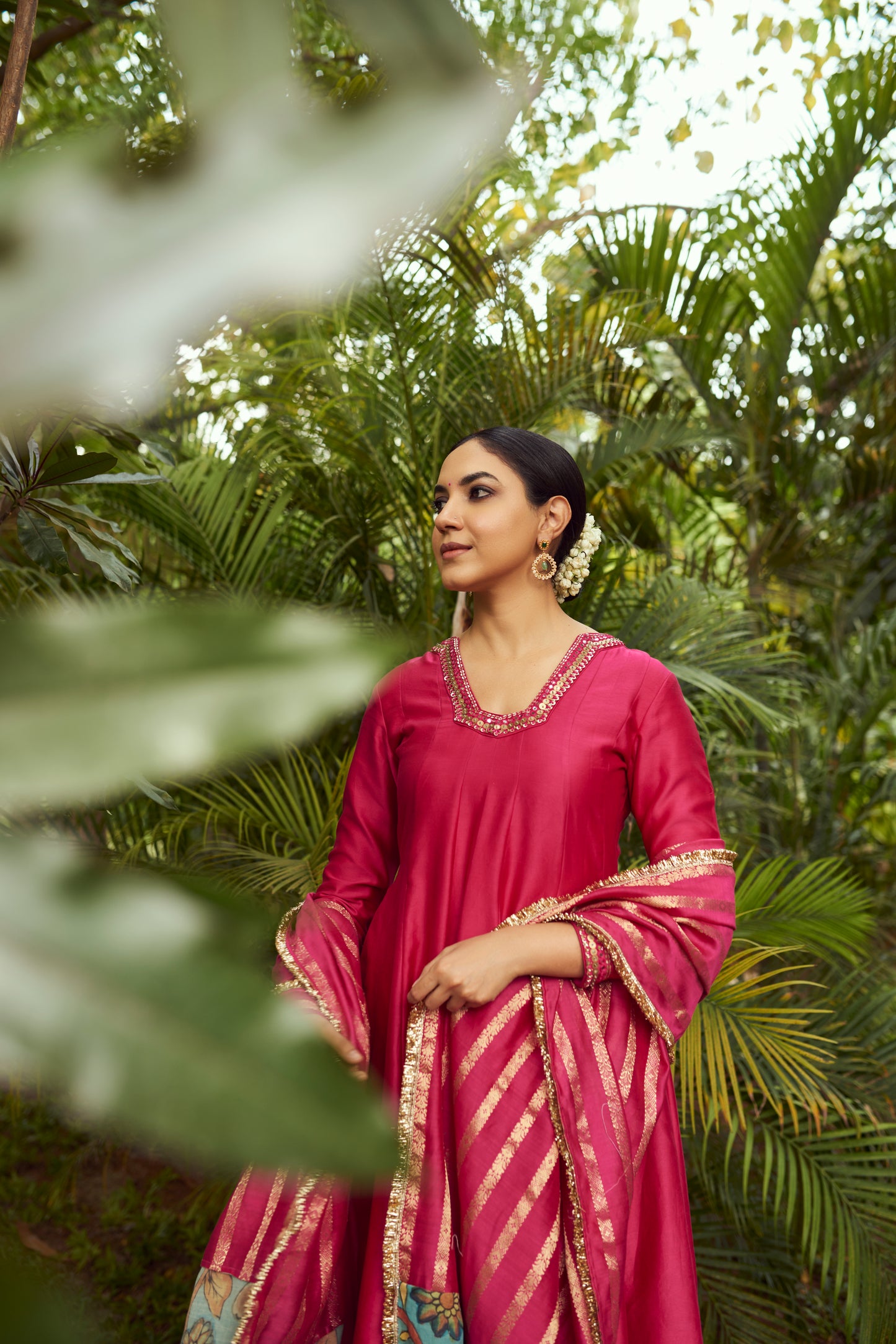 Hotpink Anarkali Set