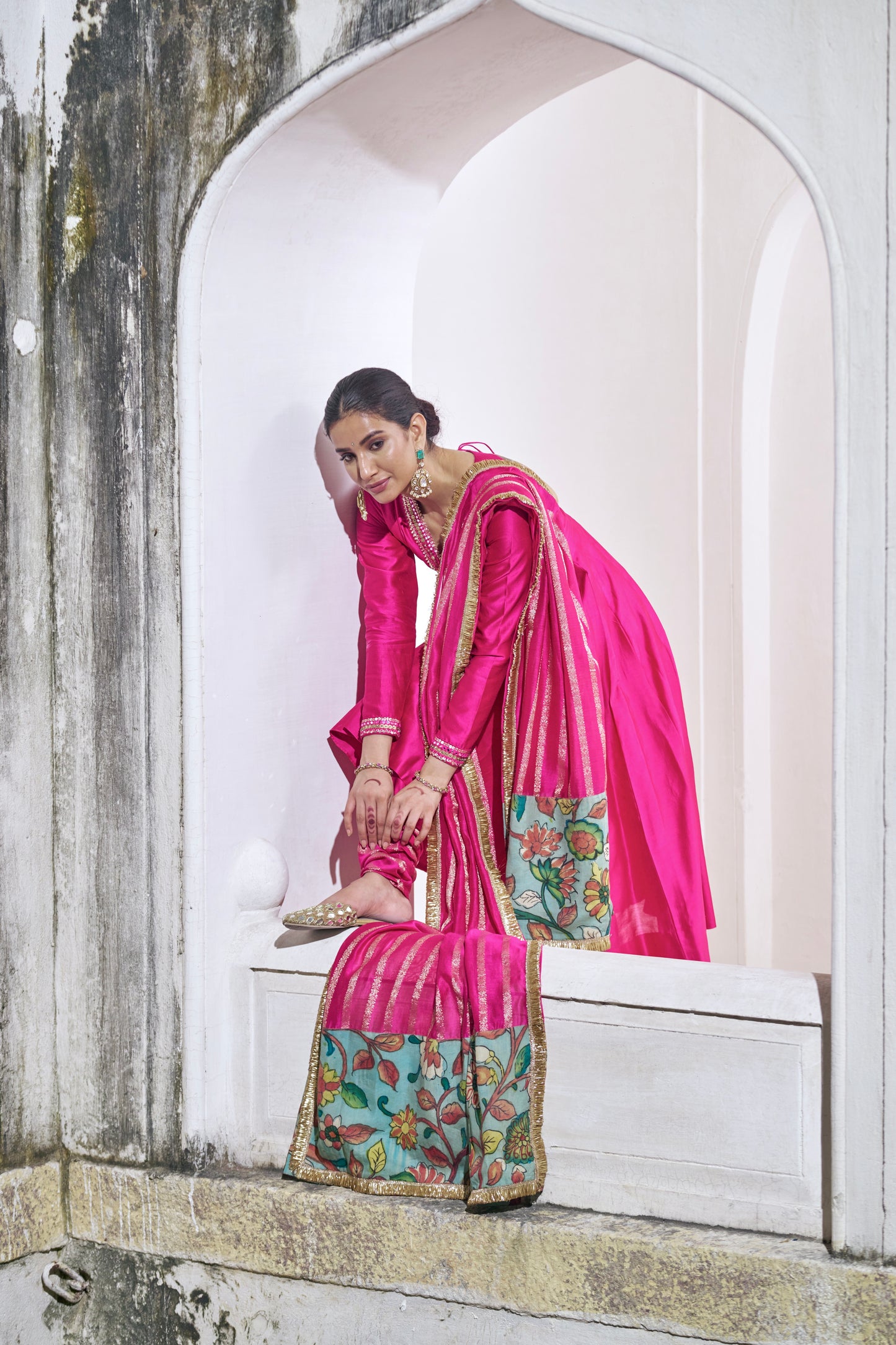 Hotpink Anarkali Set