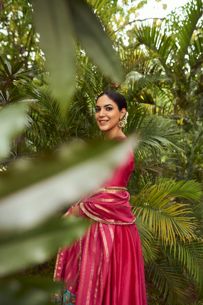 Hotpink Anarkali Set