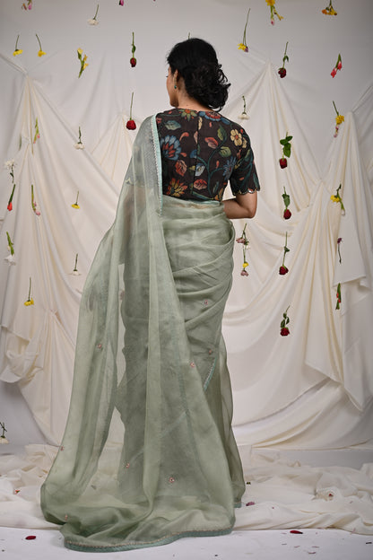 Noir(Grey-Black) Kalamkari Blouse