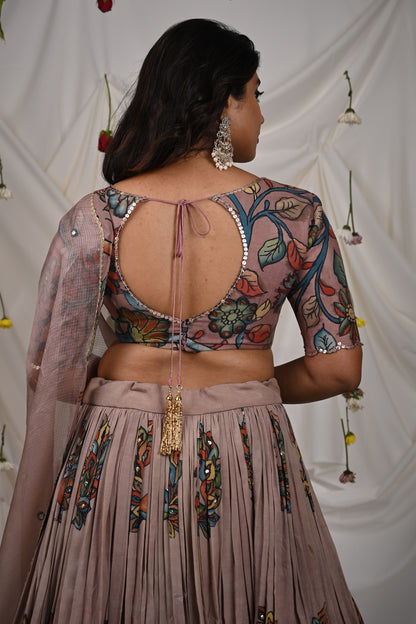 Sandrose-Pink kalamkari Blouse