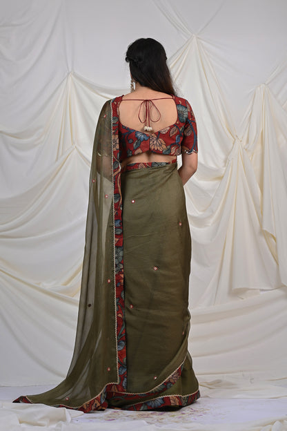 Maroon Kalamkari Blouse