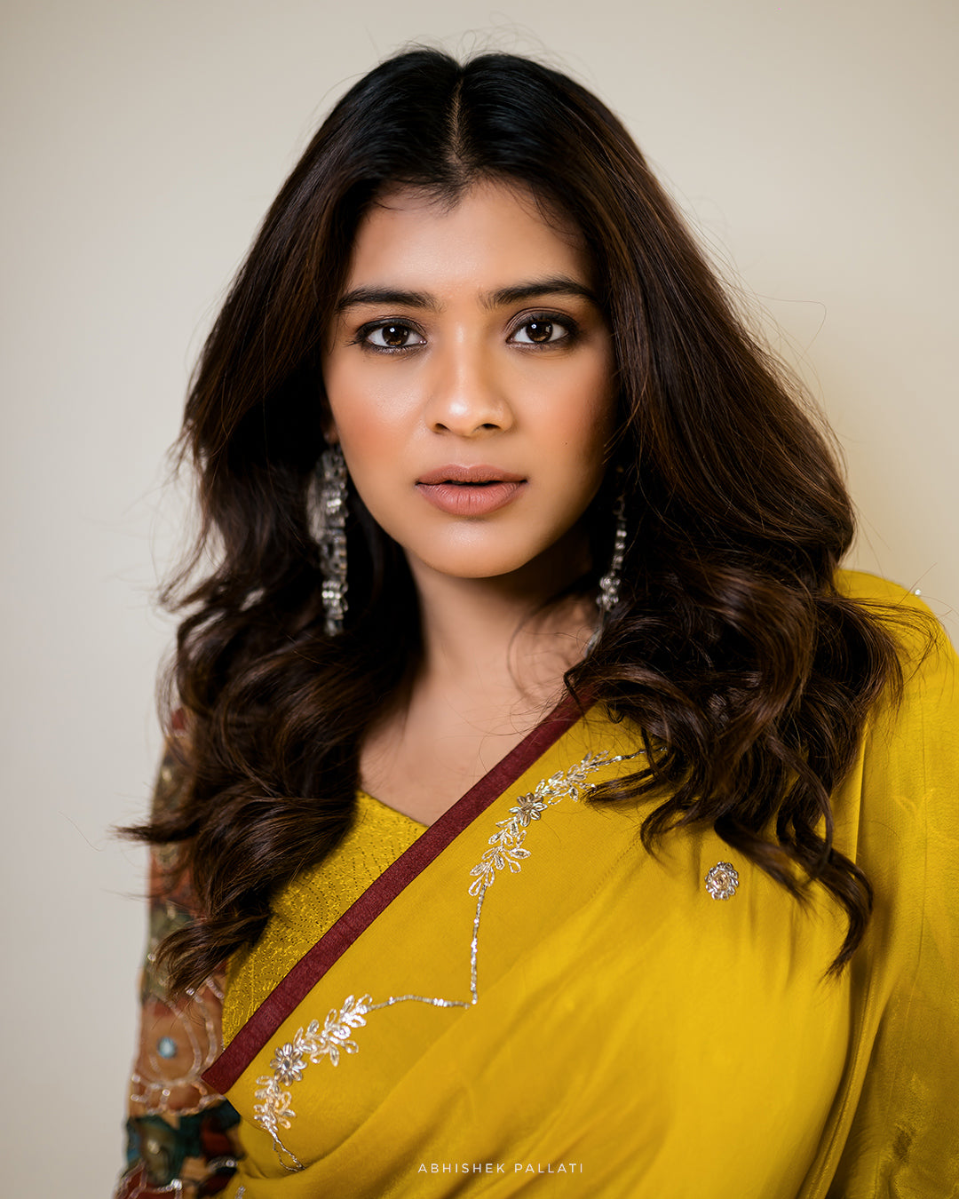 Oakre-Yellow Saree With Kalamkari Shell Blouse