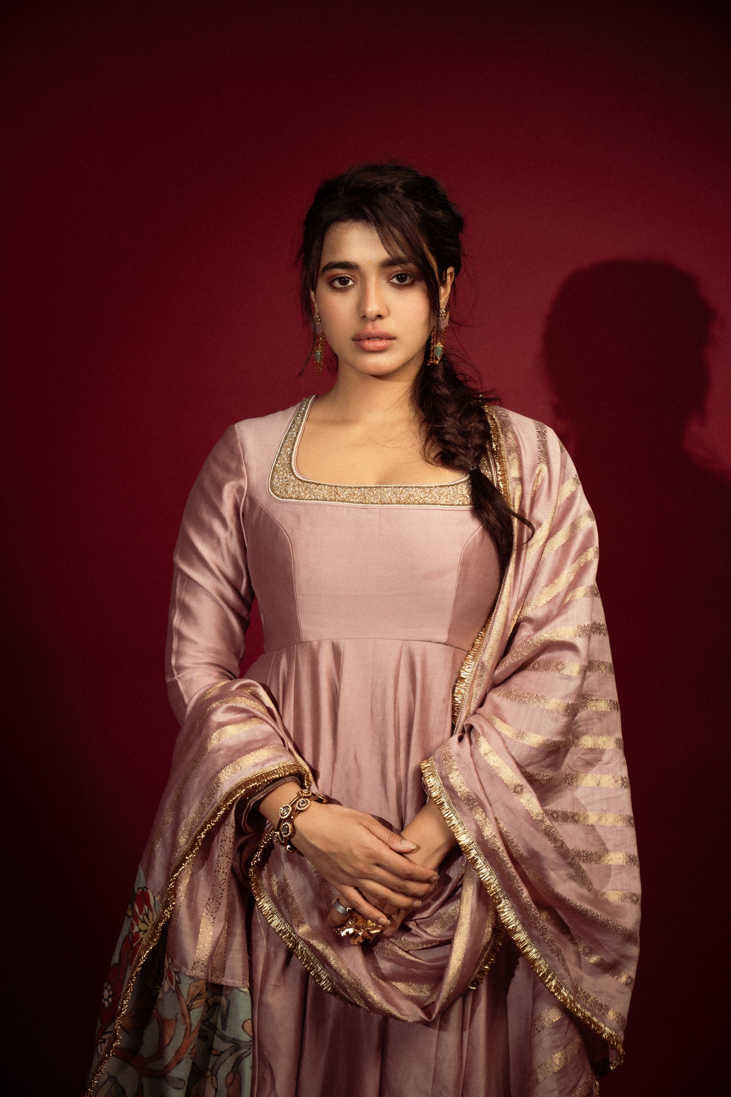 Signature Sandrose-Pink Anarkali Set
