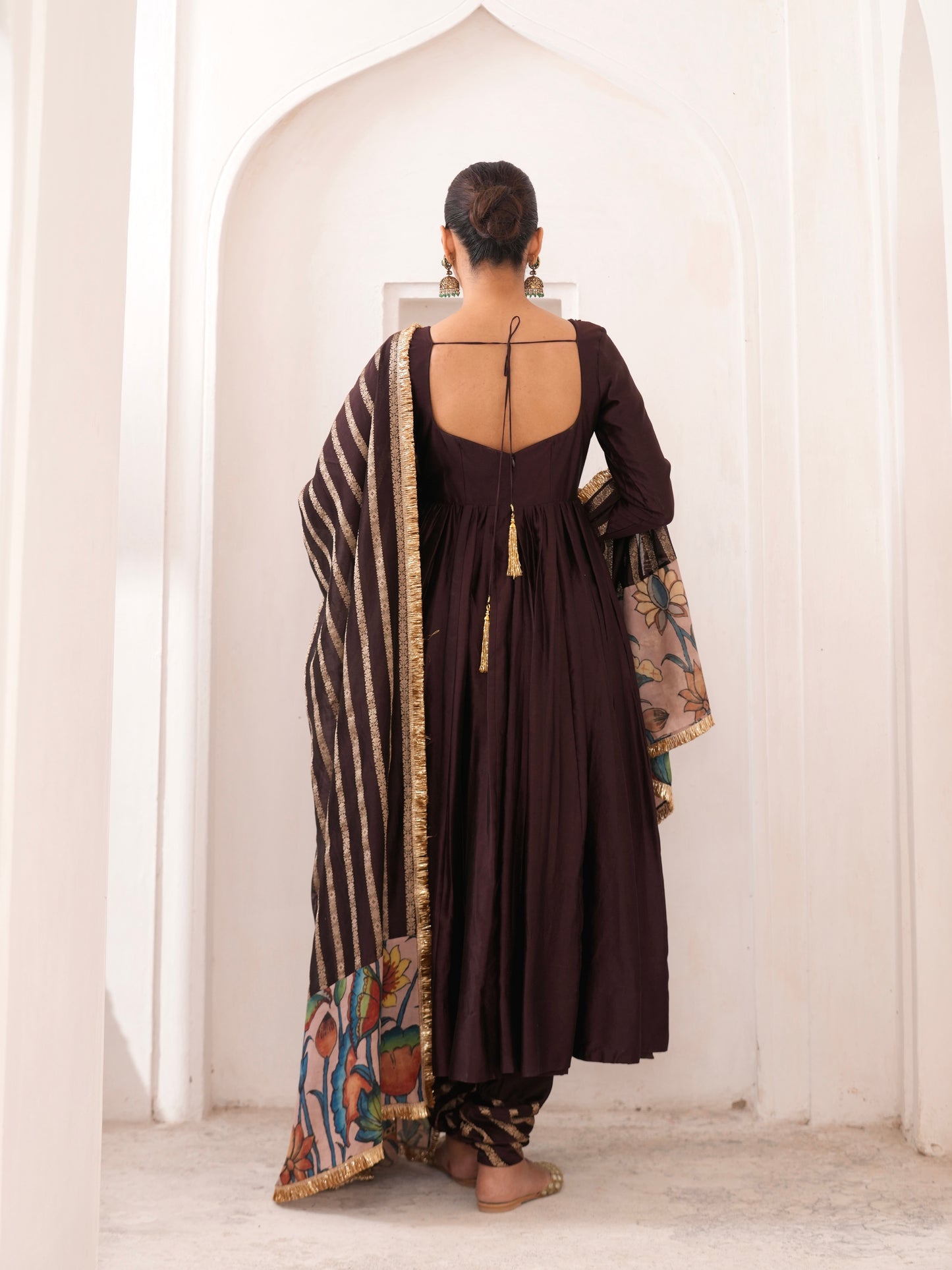 Signature Brown Anarkali Set