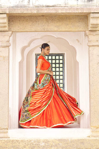 Orange Lehenga Set