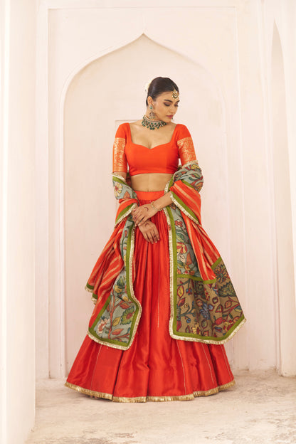 Orange Lehenga Set