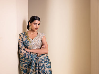 Vanjari Kalamkari Saree Set