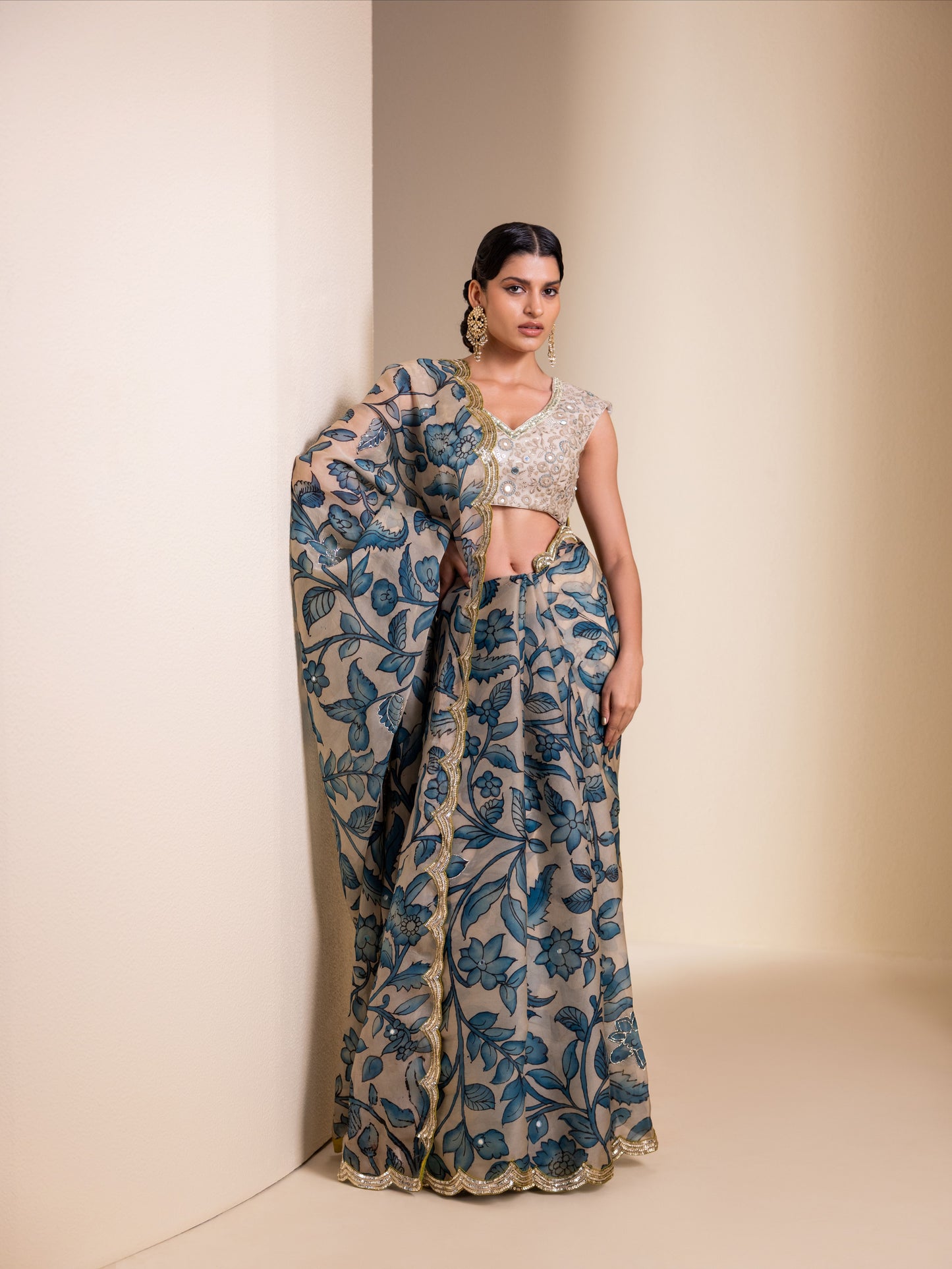Vanjari Kalamkari Saree Set