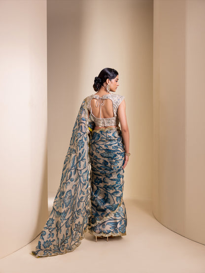 Vanjari Kalamkari Saree Set