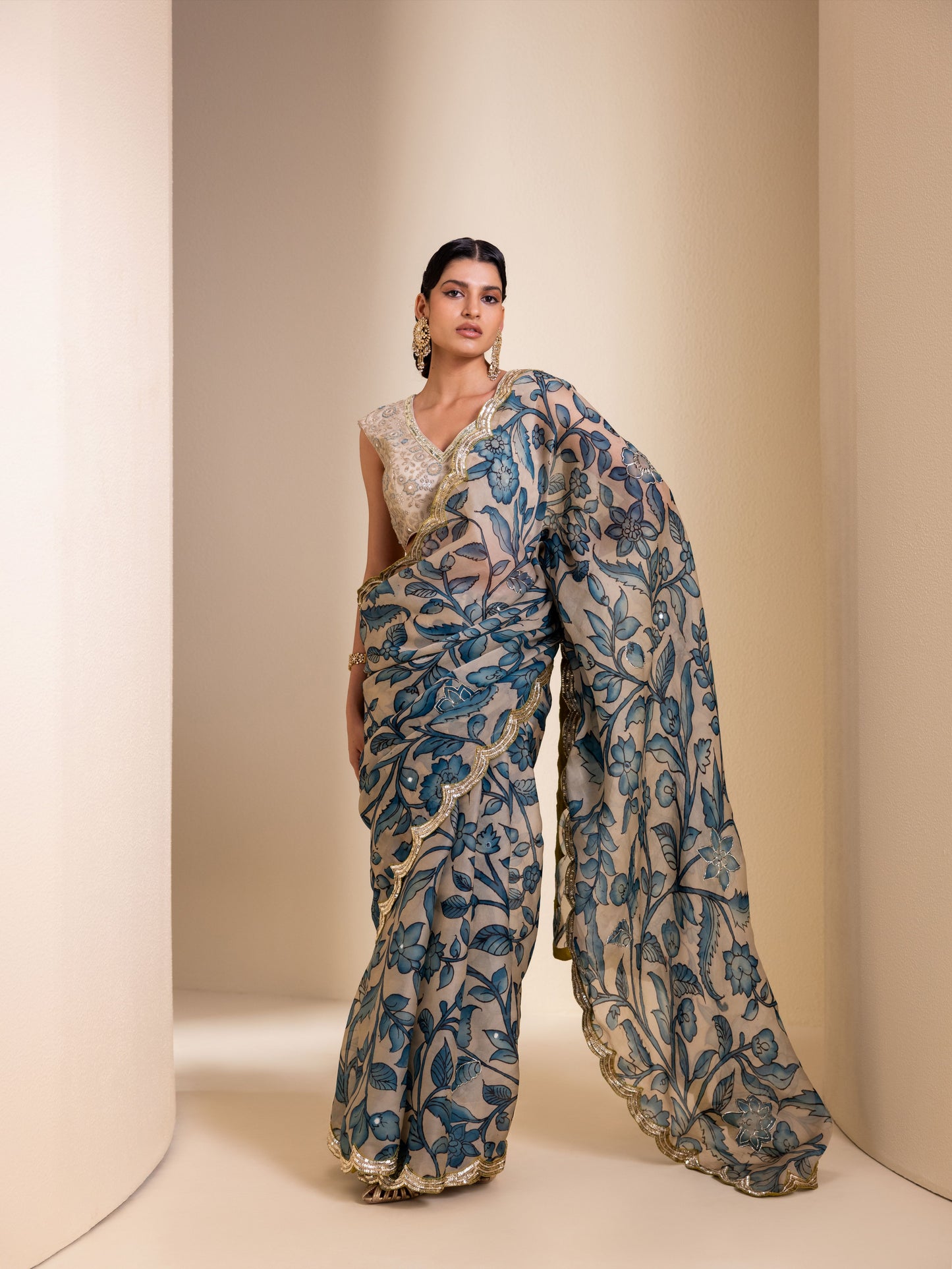 Vanjari Kalamkari Saree Set
