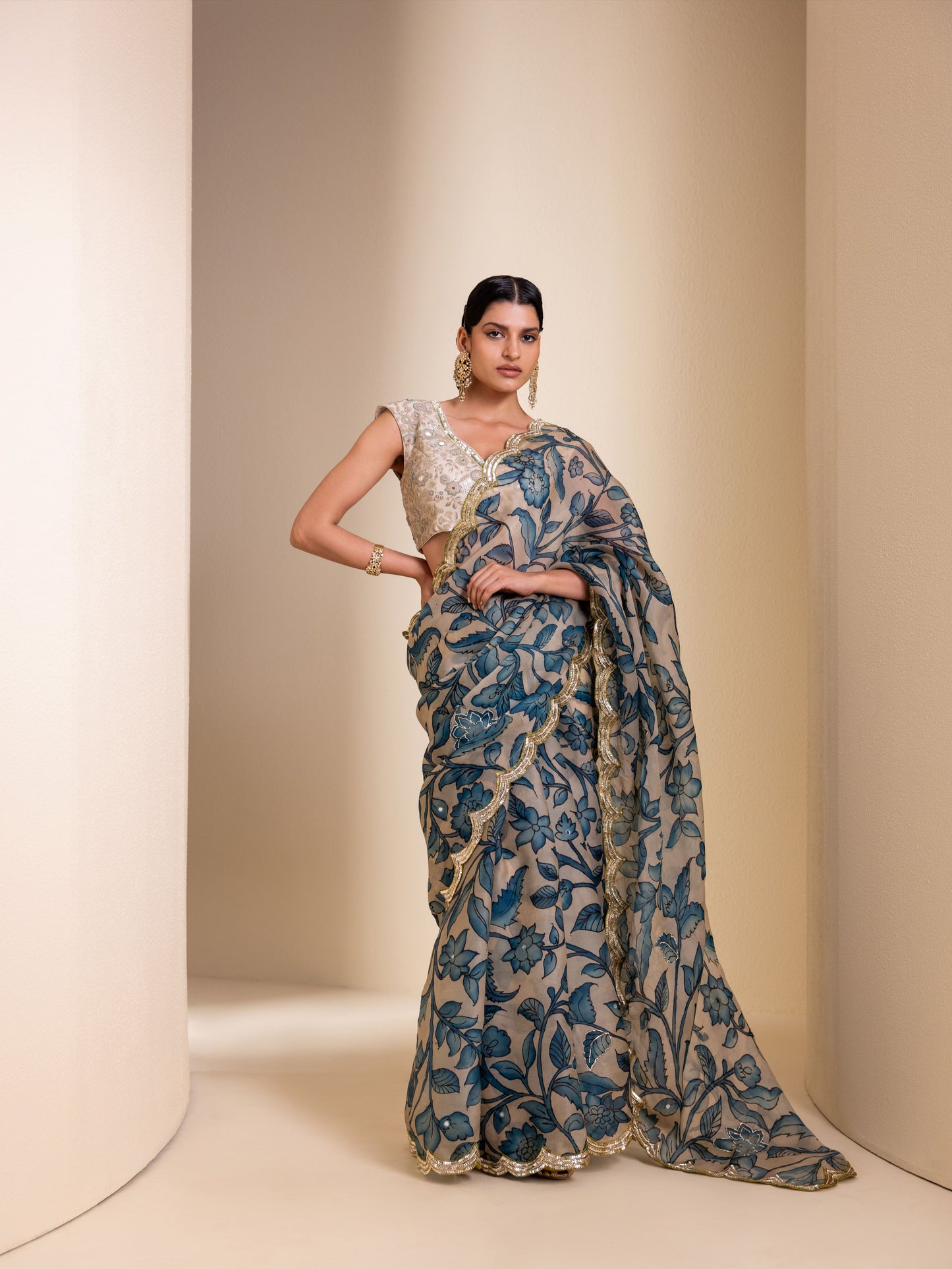Vanjari Kalamkari Saree Set