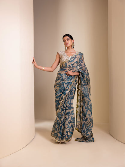 Vanjari Kalamkari Saree Set