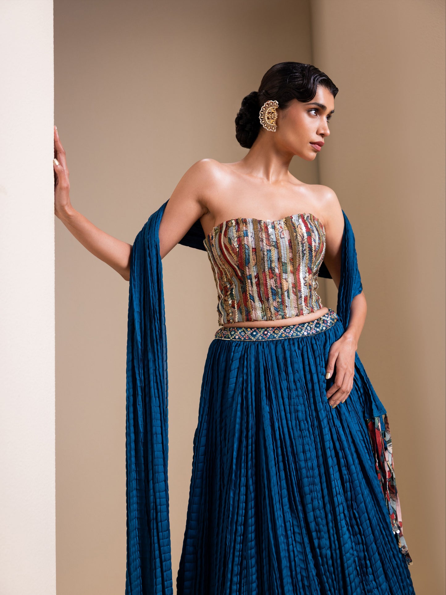 Scraps Of Kalamkari Lehenga Set