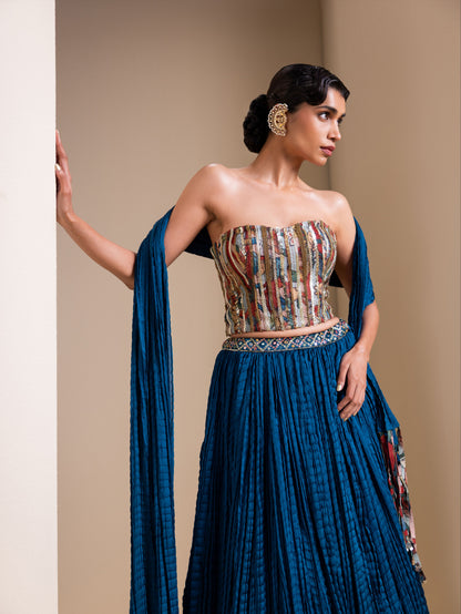 Scraps Of Kalamkari Lehenga Set