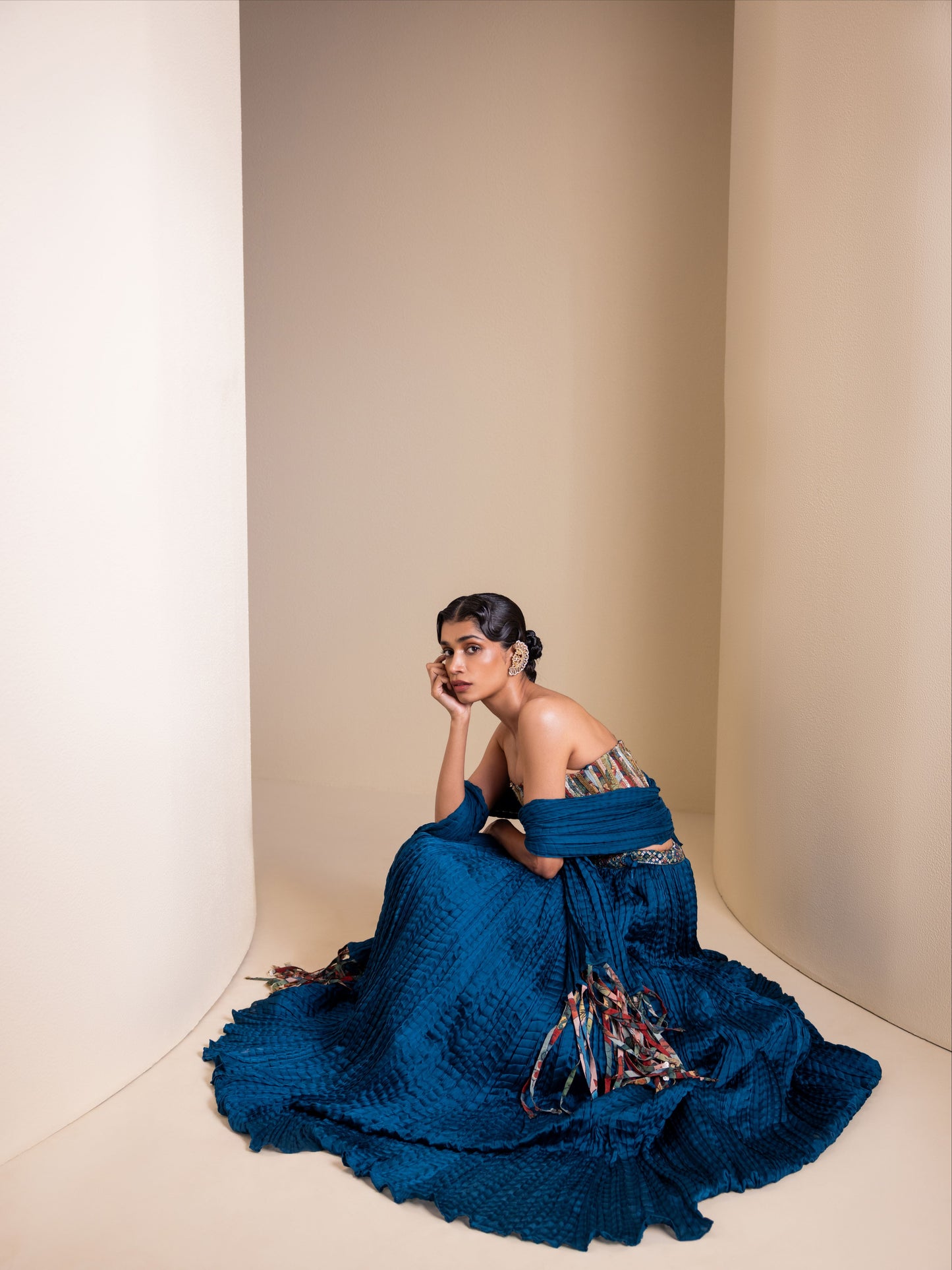 Scraps Of Kalamkari Lehenga Set
