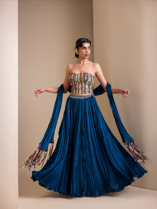 Scraps Of Kalamkari Lehenga Set