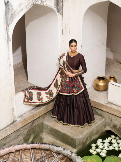 Signature Brown Lehenga Set
