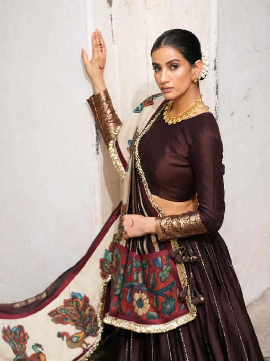 Signature Brown Lehenga Set