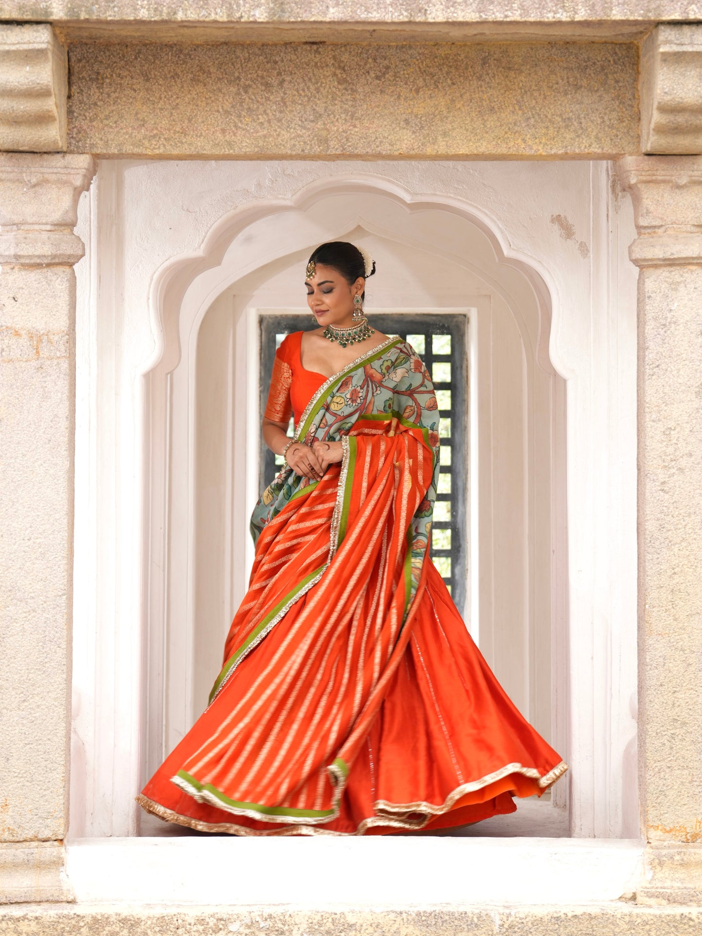 Orange Lehenga Set