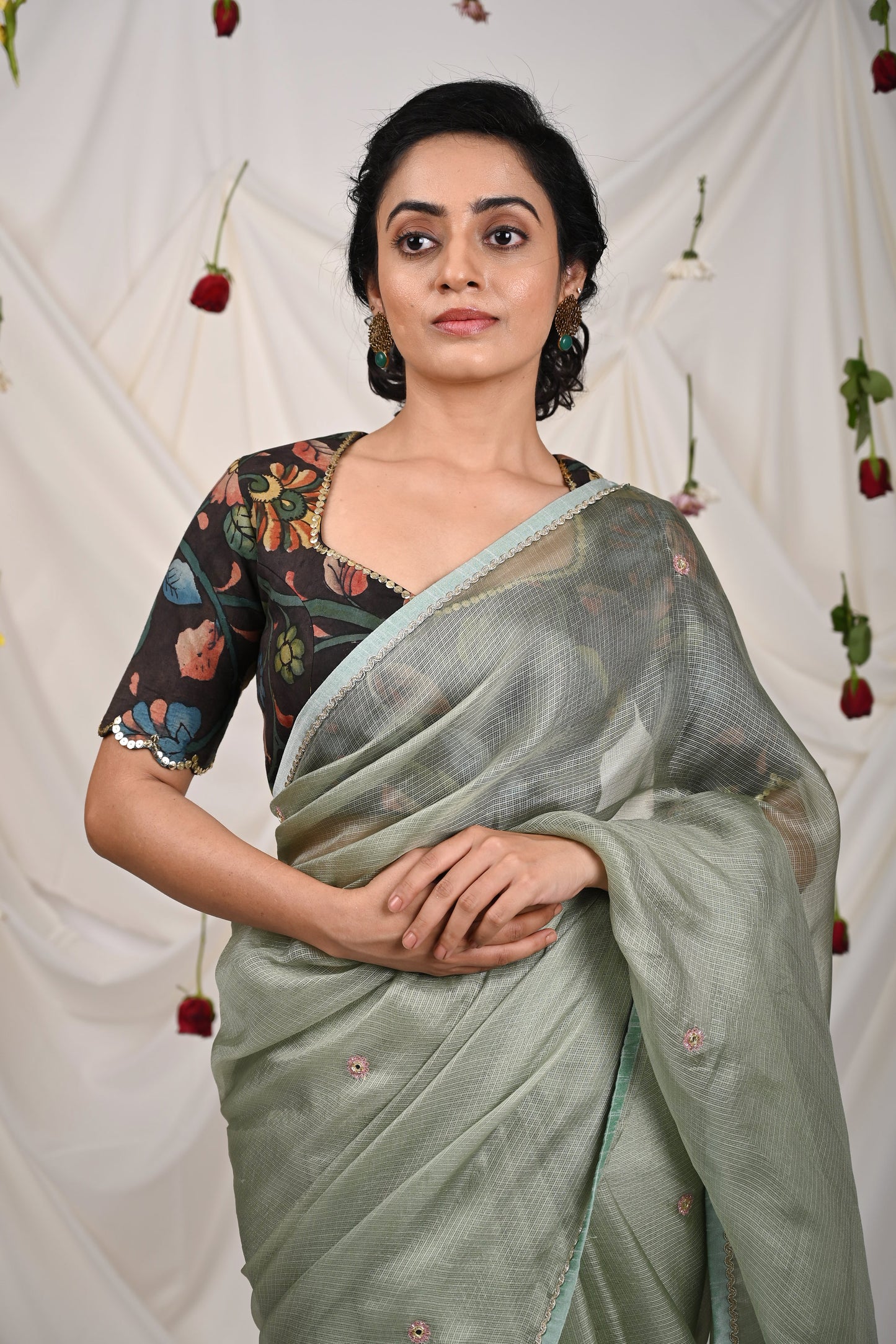 Noir(Grey-Black) Kalamkari Blouse