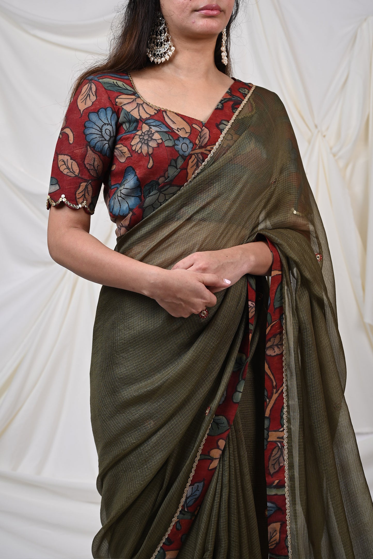 Maroon Kalamkari Blouse