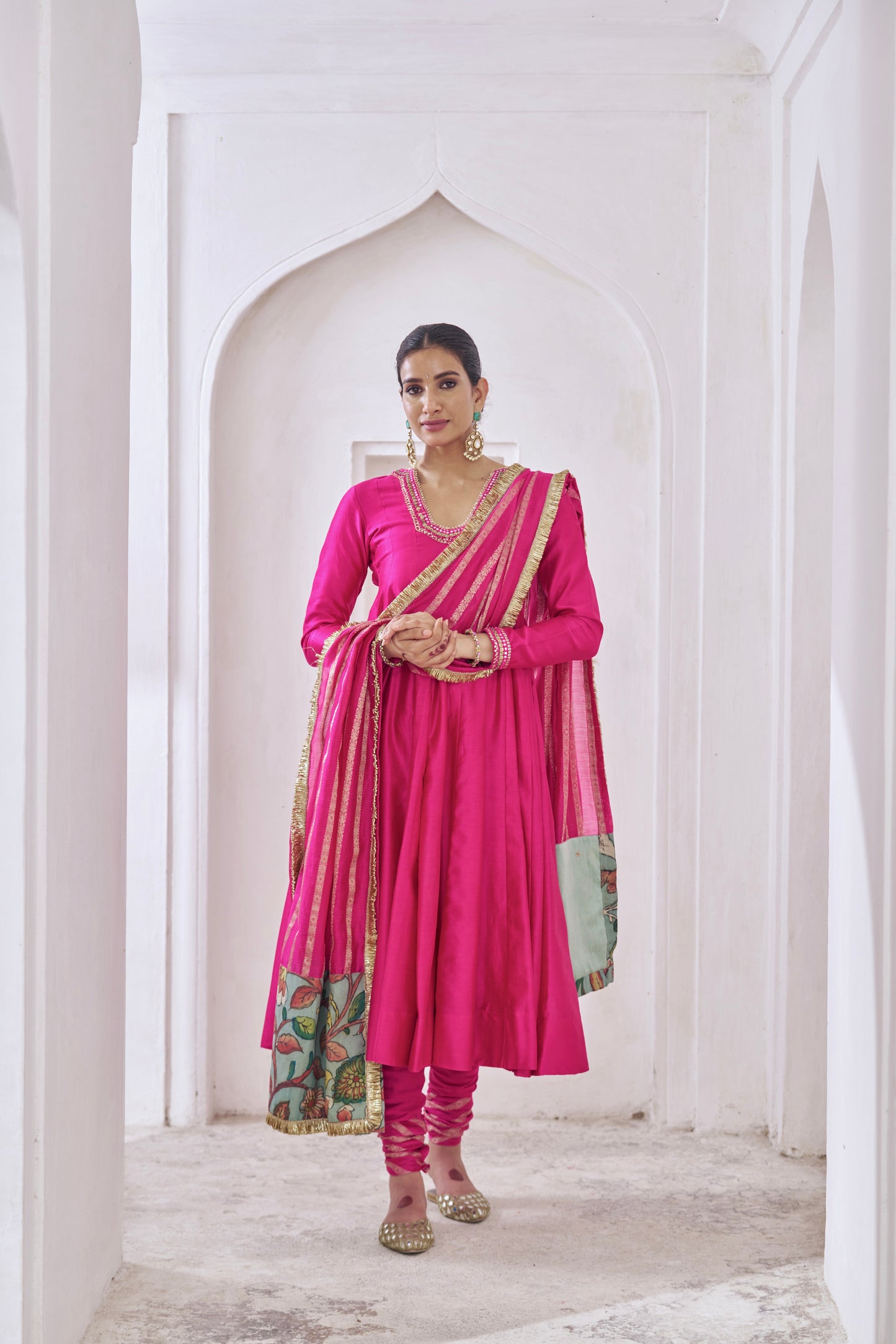 Hotpink Anarkali Set