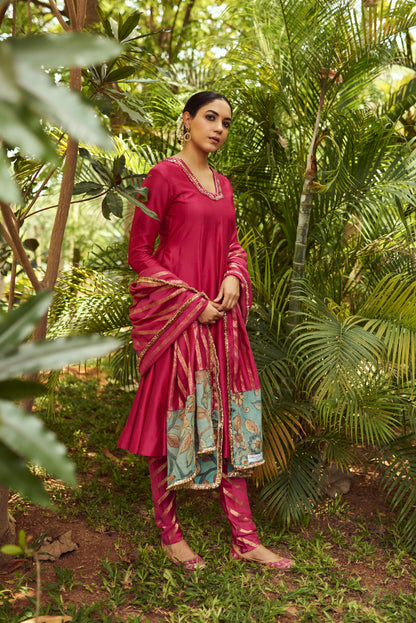 Hotpink Anarkali Set